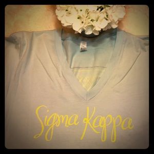 Sigma Kappa vee neck short sleeve T-shirt